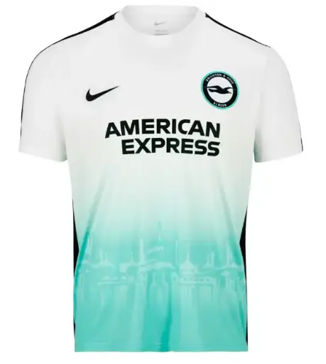 2023-24 Brighton &amp; Hove Albion FC Kit Special Edition White Turquoise